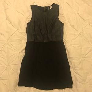H&M Divided Black Faux Leather Dress